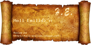 Hell Emilián névjegykártya